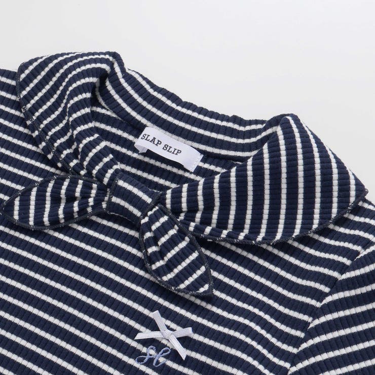 リボン襟マリン風ボーダーTシャツ(80~130cm) | SLAP SLIP | 詳細画像12 