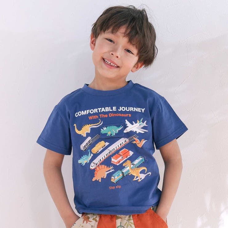 海の生き物恐竜のりもの仕掛けめくる知育フリップTシャツ(80~130cm) | SLAP SLIP | 詳細画像1 