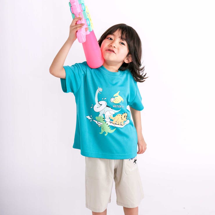 【水にぬれると色が変わる！？】恐竜水遊びプリントTシャツ(80~130cm) | SLAP SLIP | 詳細画像3 