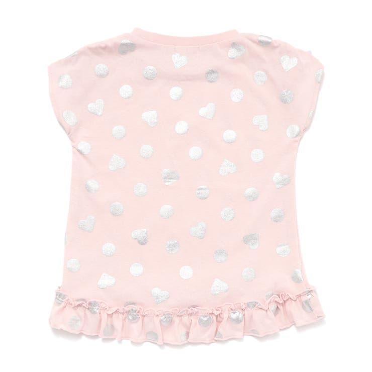 【接触冷感】裾フリルハートドット箔プリント柄Tシャツ(80~130cm) | SLAP SLIP | 詳細画像8 