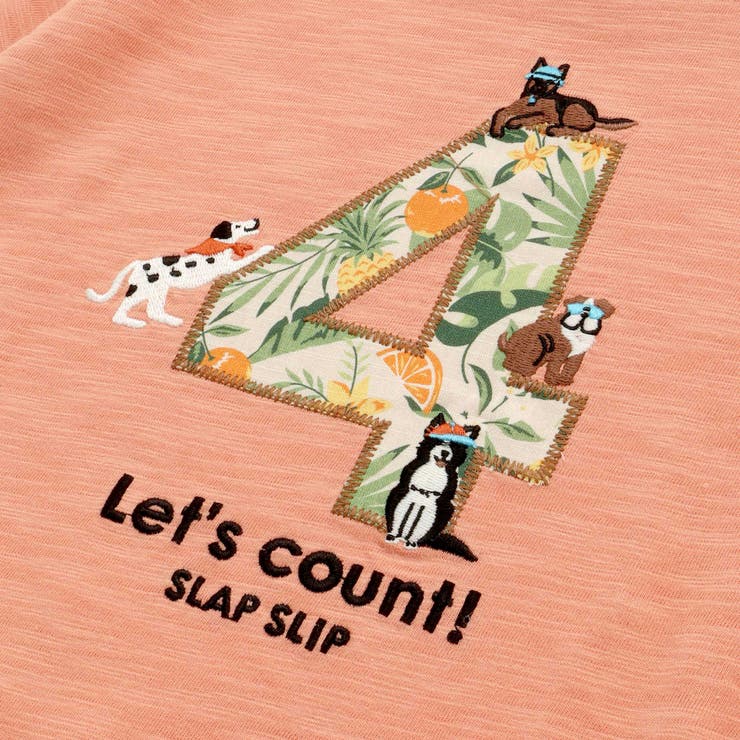 【お揃い/接触冷感】総柄ナンバリングカウントパッチTシャツ(80~130cm) | SLAP SLIP | 詳細画像21 