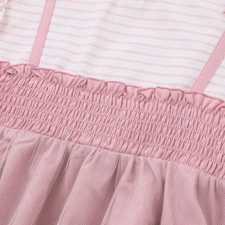 肩リボンチュールキャミソールドッキングTシャツ(80~130cm) | SLAP SLIP | 詳細画像17 