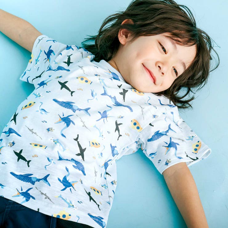 【吸汗速乾】ビーチ海総柄半袖Tシャツ(80~130cm) | SLAP SLIP | 詳細画像24 