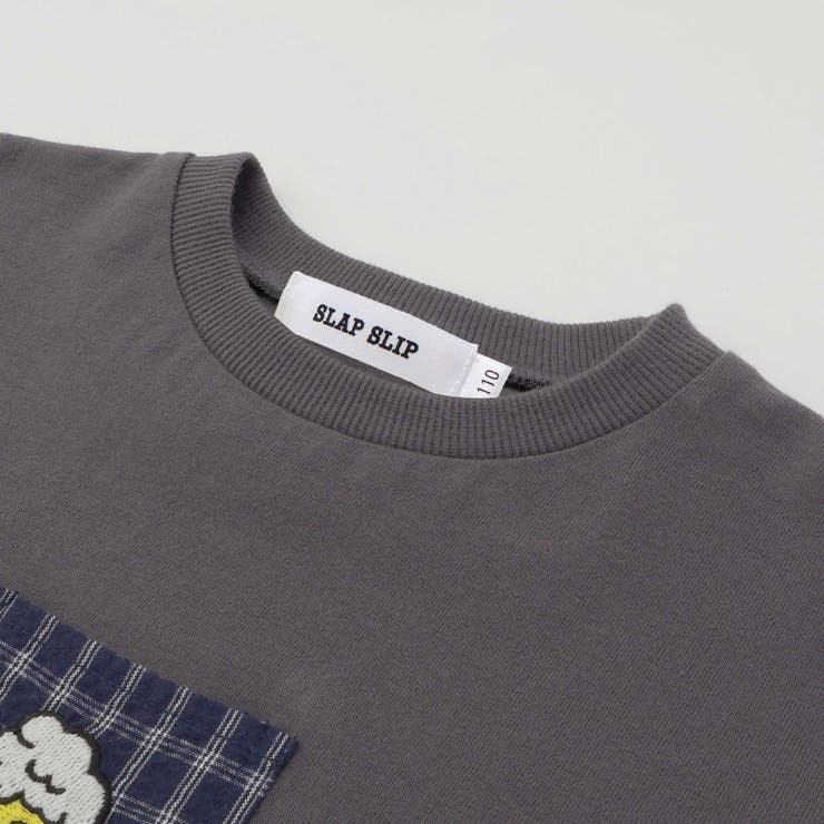 【吸汗速乾】チェックダンガリー色々ワッペン付きポケット半袖Tシャツ(80~130… | SLAP SLIP | 詳細画像13 