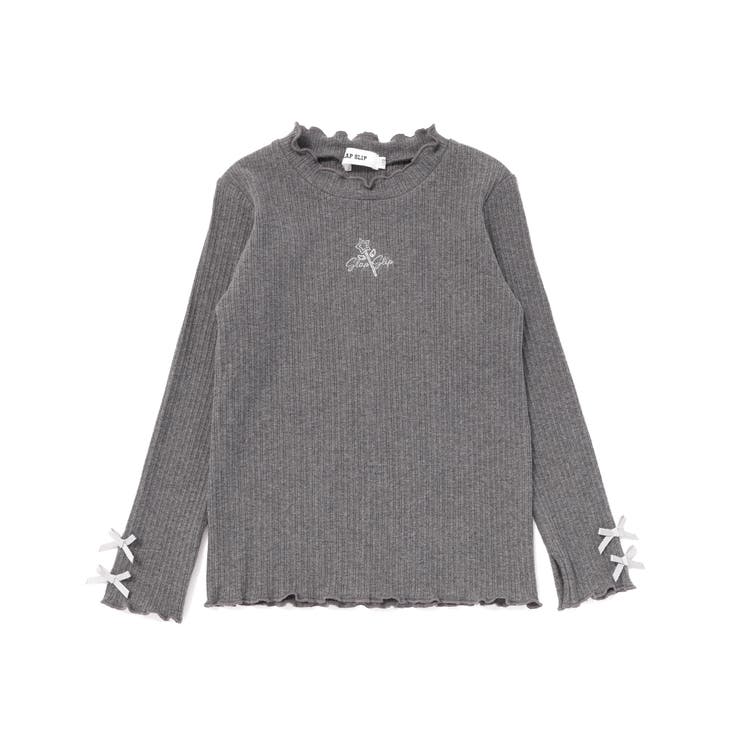 グレー(ステッキ) | フロントモチーフテレコTシャツ(80~130cm) | SLAP SLIP