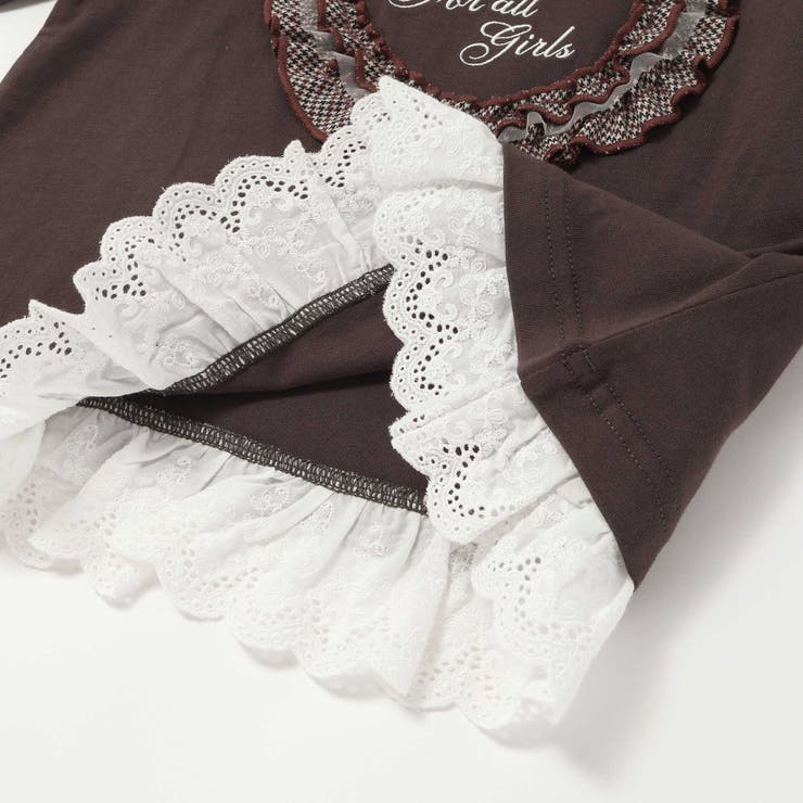 レースチュールハート裾フリルTシャツ(80~130cm) | SLAP SLIP | 詳細画像12 