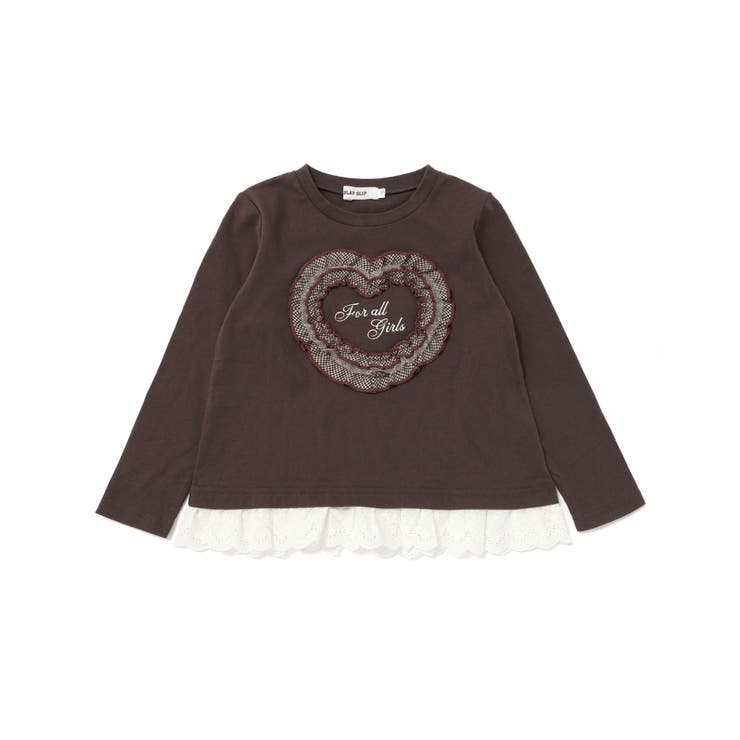 レースチュールハート裾フリルTシャツ(80~130cm) | SLAP SLIP | 詳細画像5 