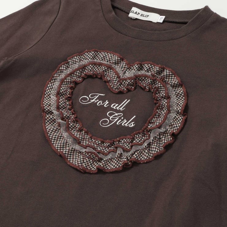 レースチュールハート裾フリルTシャツ(80~130cm) | SLAP SLIP | 詳細画像8 