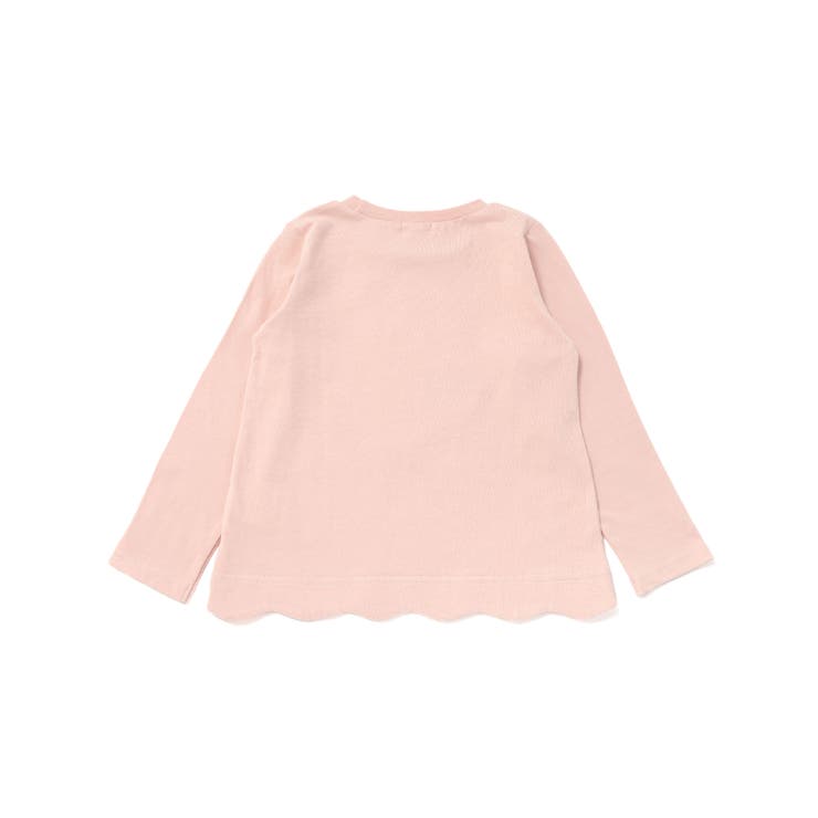 アニマルクマウサギイヌネコモチーフパッチ刺しゅう裾スカラップTシャツ(80~13… | SLAP SLIP | 詳細画像8 