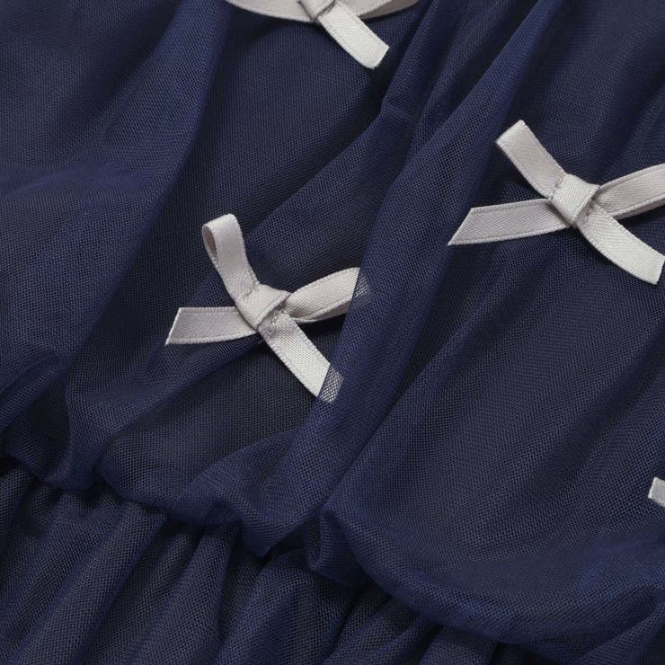 リボンいっぱいギャザーチュールドッキングトップス(90~130cm) | SLAP SLIP | 詳細画像9 