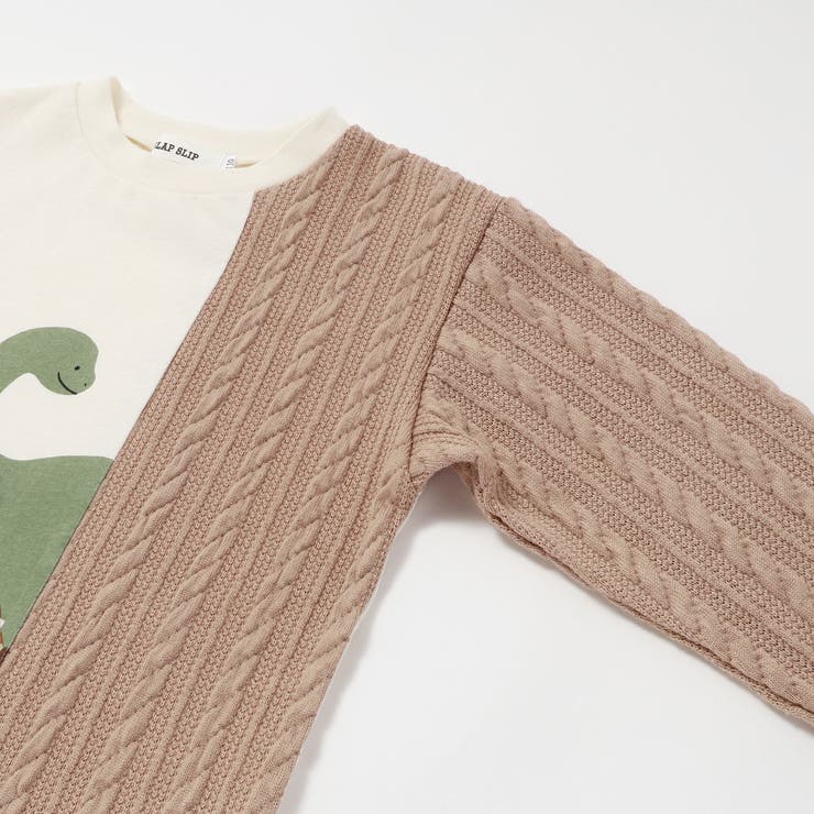 お出かけ恐竜モチーフ切り替えTシャツ(80~130cm) | SLAP SLIP | 詳細画像10 
