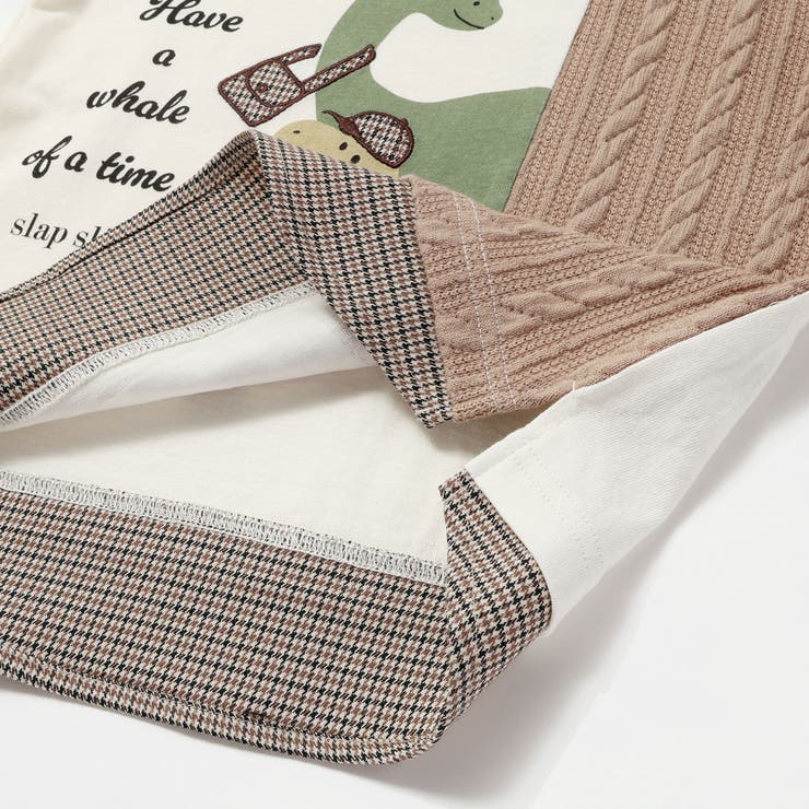 お出かけ恐竜モチーフ切り替えTシャツ(80~130cm) | SLAP SLIP | 詳細画像13 