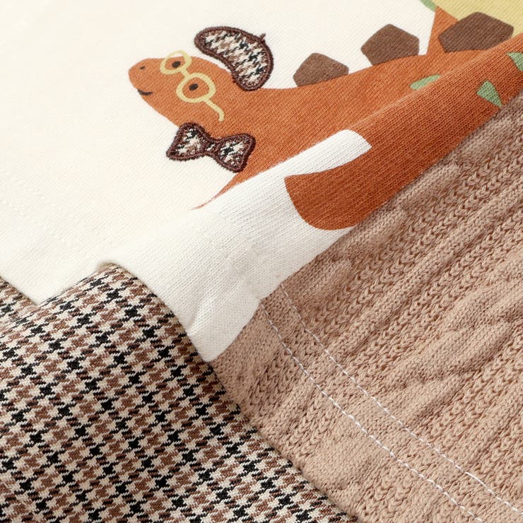 お出かけ恐竜モチーフ切り替えTシャツ(80~130cm) | SLAP SLIP | 詳細画像14 