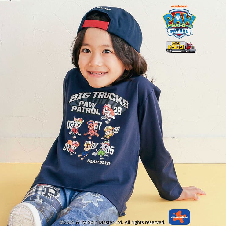 ネイビー | ビッグトラックプリントTシャツ | SLAP SLIP