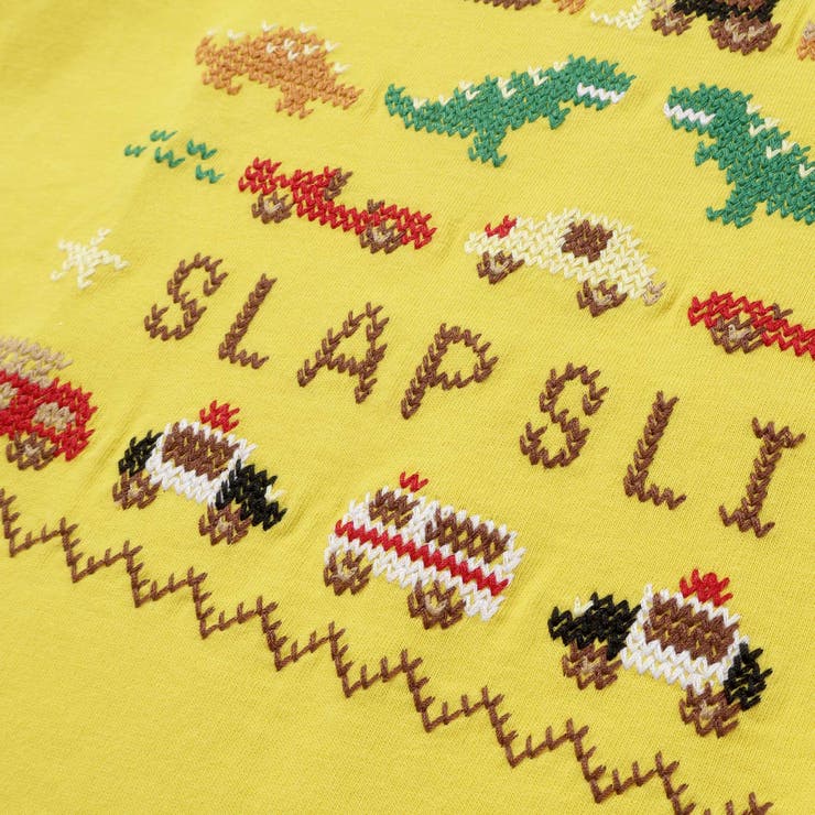 はたらくくるま恐竜ステッチ刺しゅうTシャツ(80~130cm) | SLAP SLIP | 詳細画像12 