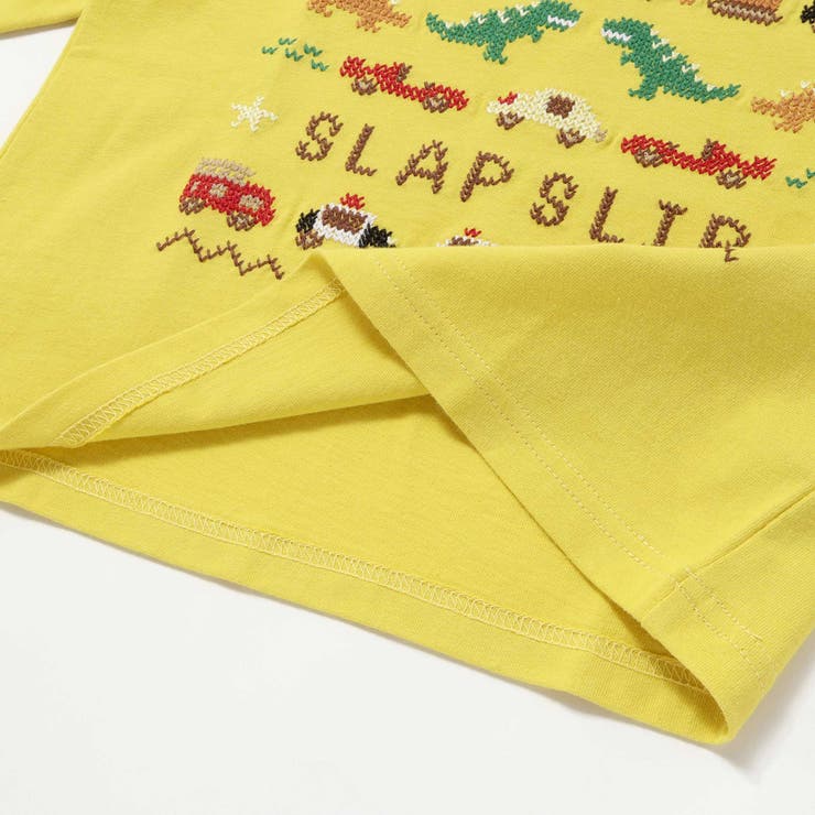 はたらくくるま恐竜ステッチ刺しゅうTシャツ(80~130cm) | SLAP SLIP | 詳細画像15 