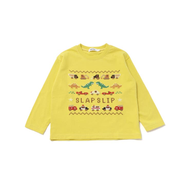 はたらくくるま恐竜ステッチ刺しゅうTシャツ(80~130cm) | SLAP SLIP | 詳細画像8 