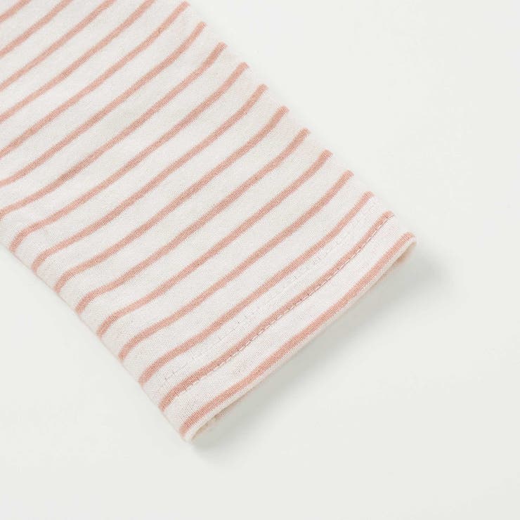 無地ボーダーイチゴ花刺しゅう裾スカラップTシャツ(80~130cm) | SLAP SLIP | 詳細画像12 