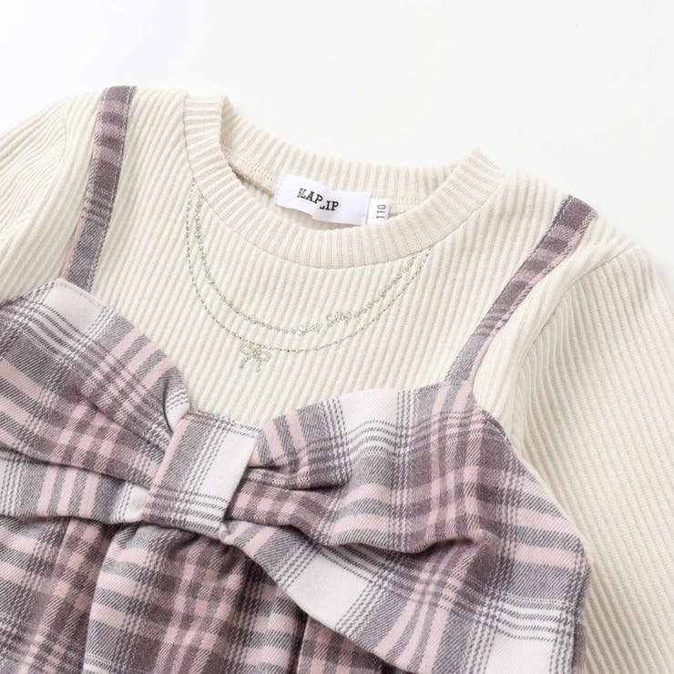裾スカラップリボンキャミソールドッキングTシャツ(80~130cm) | SLAP SLIP | 詳細画像10 