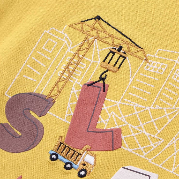 はたらくくるま恐竜みなとまち刺しゅう発砲プリントTシャツ | SLAP SLIP | 詳細画像11 