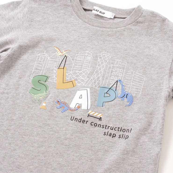 はたらくくるま恐竜みなとまち刺しゅう発砲プリントTシャツ | SLAP SLIP | 詳細画像17 