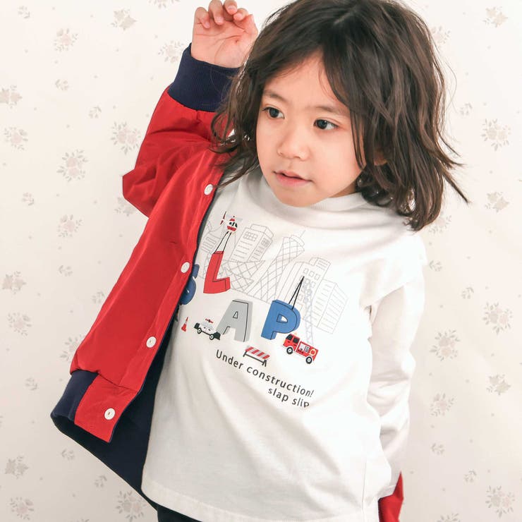 はたらくくるま恐竜みなとまち刺しゅう発砲プリントTシャツ | SLAP SLIP | 詳細画像3 