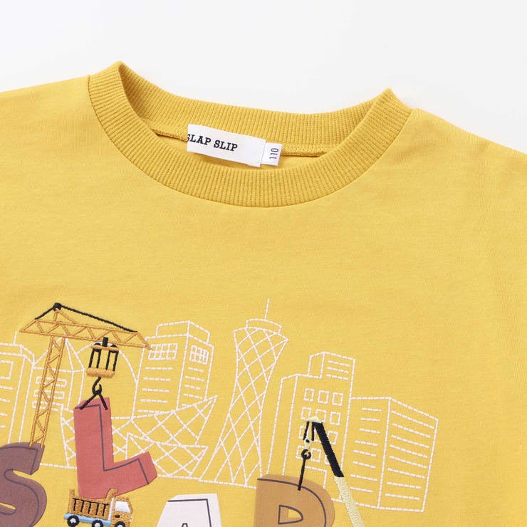 はたらくくるま恐竜みなとまち刺しゅう発砲プリントTシャツ | SLAP SLIP | 詳細画像9 