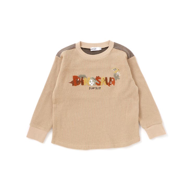 恐竜サガラ刺しゅうワッフルTシャツ(80~130cm) | SLAP SLIP | 詳細画像5 