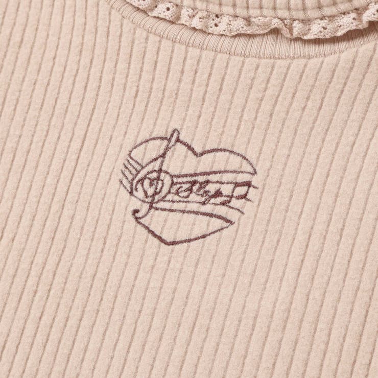 レースハイネックハート刺しゅうトップス(80~130cm) | SLAP SLIP | 詳細画像10 