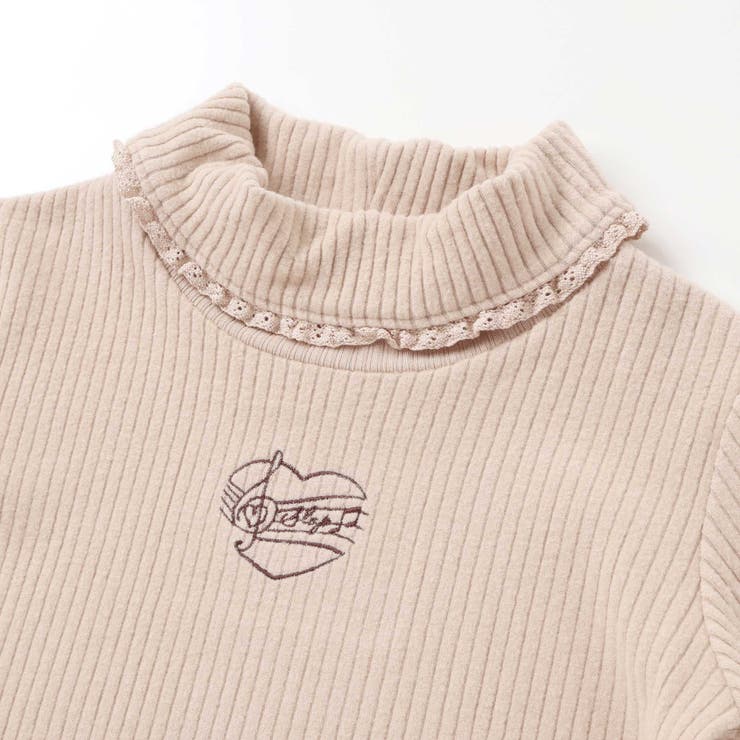 レースハイネックハート刺しゅうトップス(80~130cm) | SLAP SLIP | 詳細画像9 