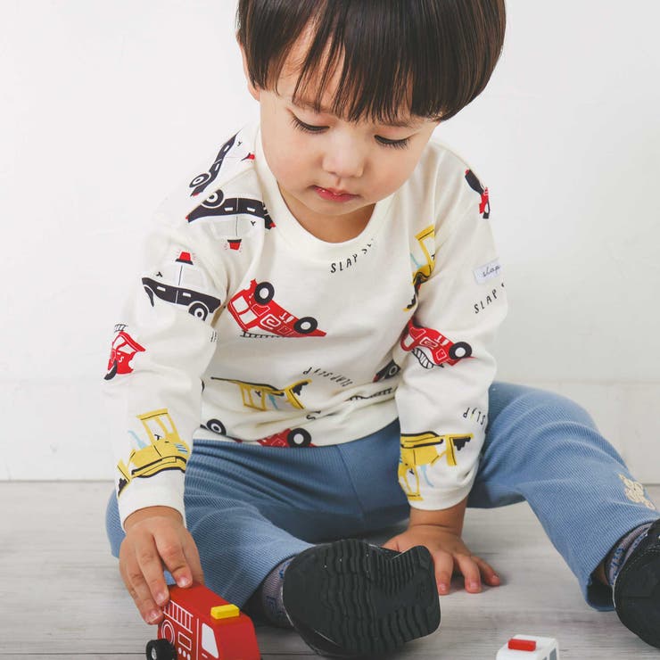 【スララク/防汚加工】わくわくデザイン男の子長袖Tシャツ(80~130cm) | SLAP SLIP | 詳細画像1 