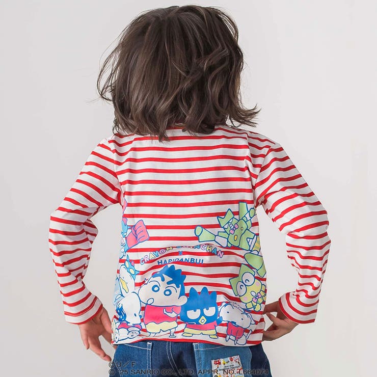 レッド系 | デニムポケット付きバックプリントTシャツ | SLAP SLIP