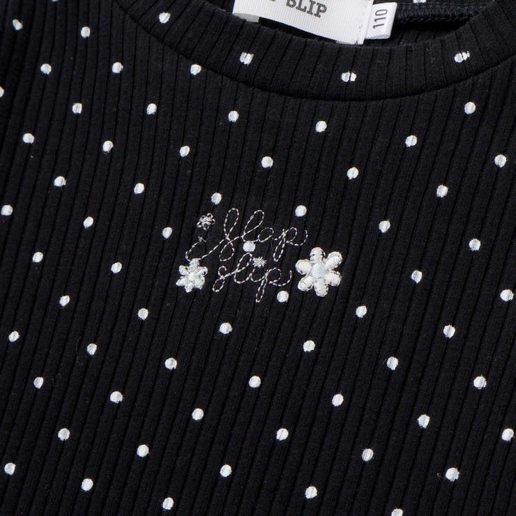 肩フリルキラッとラメ刺しゅう長袖Tシャツ(80~130cm) | SLAP SLIP | 詳細画像17 