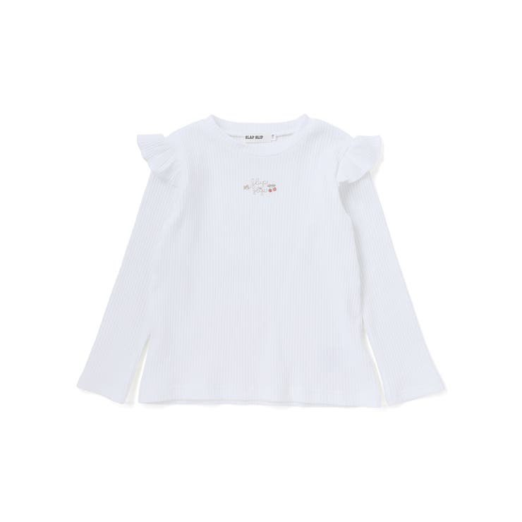 肩フリルキラッとラメ刺しゅう長袖Tシャツ(80~130cm) | SLAP SLIP | 詳細画像4 