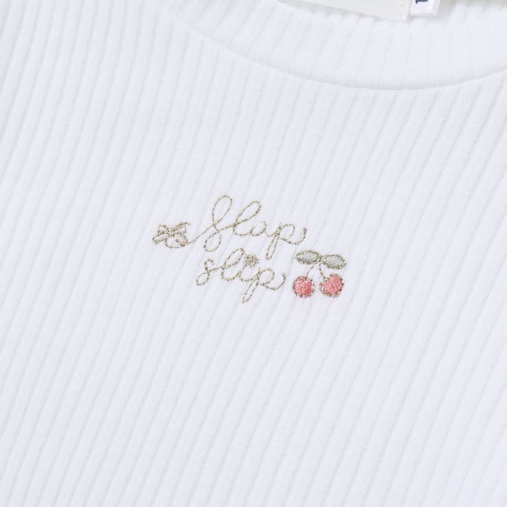 肩フリルキラッとラメ刺しゅう長袖Tシャツ(80~130cm) | SLAP SLIP | 詳細画像6 