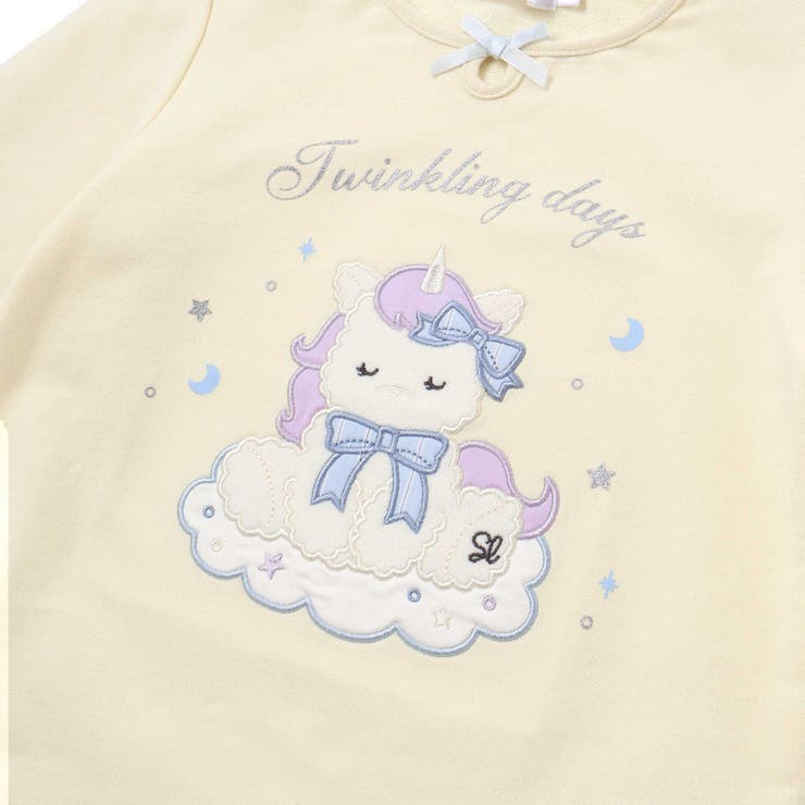 ユニコーンウサギアニマルモチーフ裾スカラップ長袖Tシャツ(80~130cm) | SLAP SLIP | 詳細画像7 