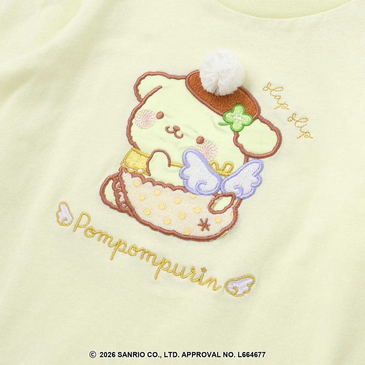 シナモロールポムポムプリンフロントプリント袖チュールTシャツ(80~130cm) | SLAP SLIP | 詳細画像14 