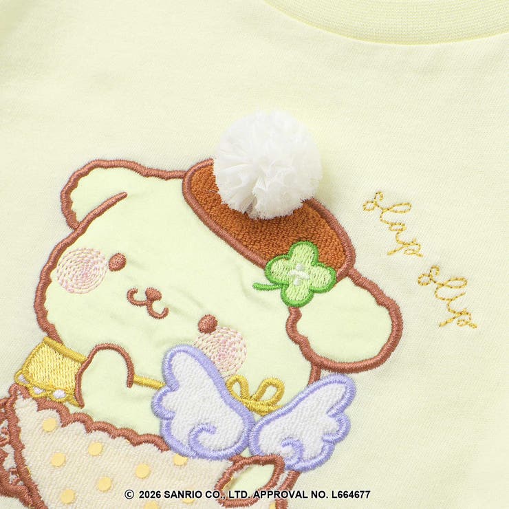 シナモロールポムポムプリンフロントプリント袖チュールTシャツ(80~130cm) | SLAP SLIP | 詳細画像15 