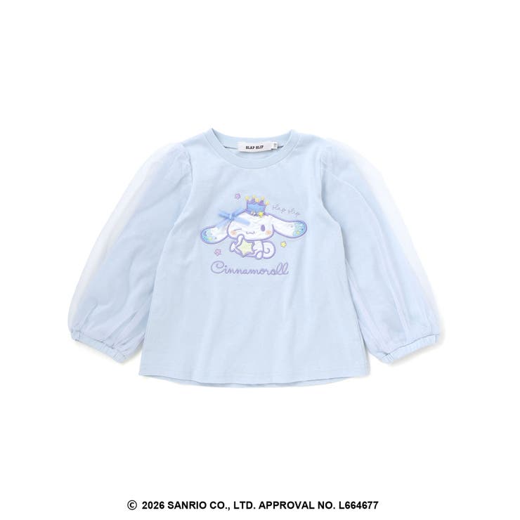 シナモロールポムポムプリンフロントプリント袖チュールTシャツ(80~130cm) | SLAP SLIP | 詳細画像6 