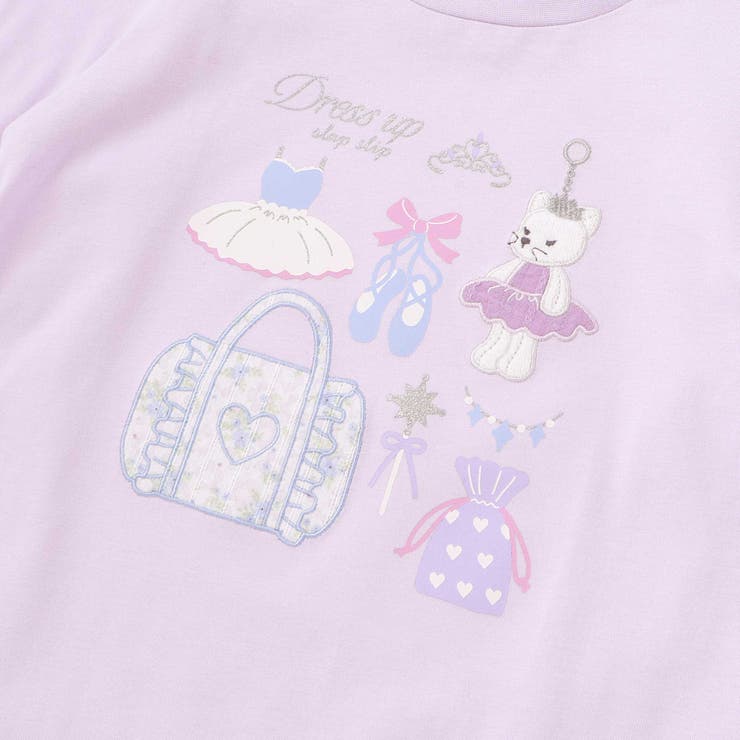 裾レースパッチ刺しゅう天竺長袖Ｔシャツ(80~130cm) | SLAP SLIP | 詳細画像12 