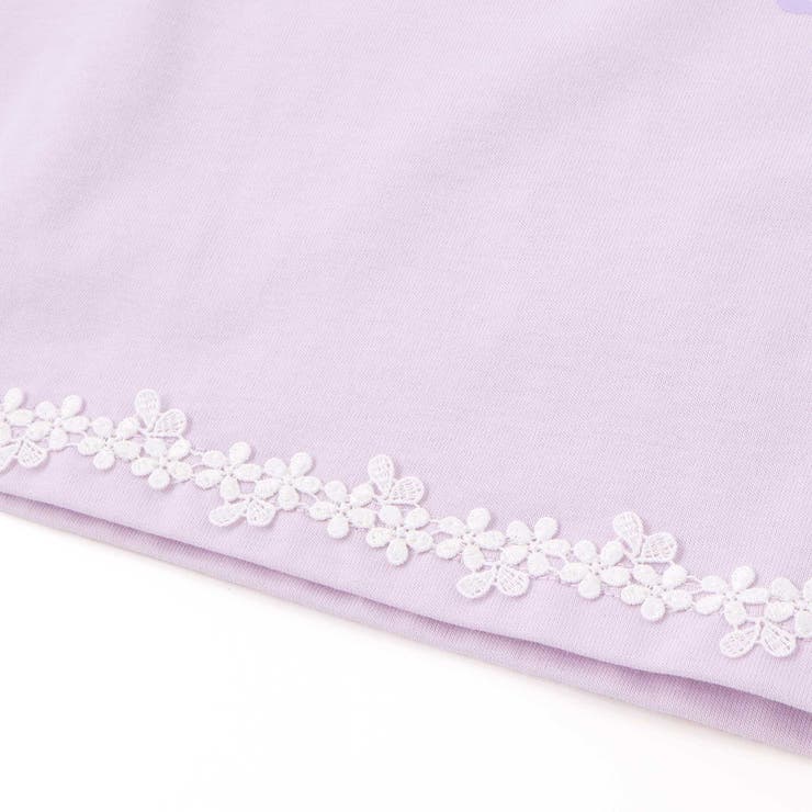 裾レースパッチ刺しゅう天竺長袖Ｔシャツ(80~130cm) | SLAP SLIP | 詳細画像16 