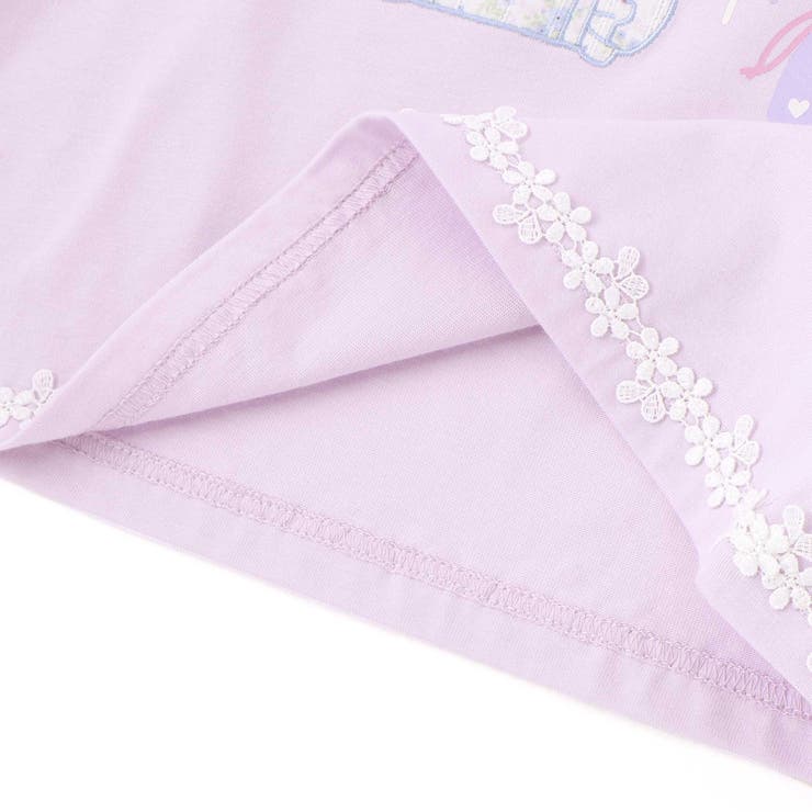 裾レースパッチ刺しゅう天竺長袖Ｔシャツ(80~130cm) | SLAP SLIP | 詳細画像17 