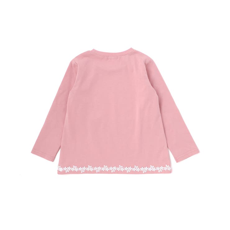 裾レースパッチ刺しゅう天竺長袖Ｔシャツ(80~130cm) | SLAP SLIP | 詳細画像7 