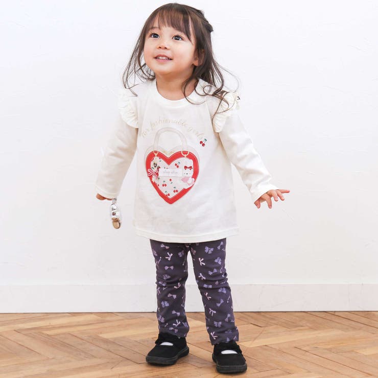 【スララク 防汚加工 オーガニックコットン】ときめきデザイン女の子長袖Tシャツ(… | SLAP SLIP | 詳細画像11 