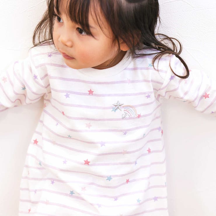 【スララク 防汚加工 オーガニックコットン】ときめきデザイン女の子長袖Tシャツ(… | SLAP SLIP | 詳細画像18 