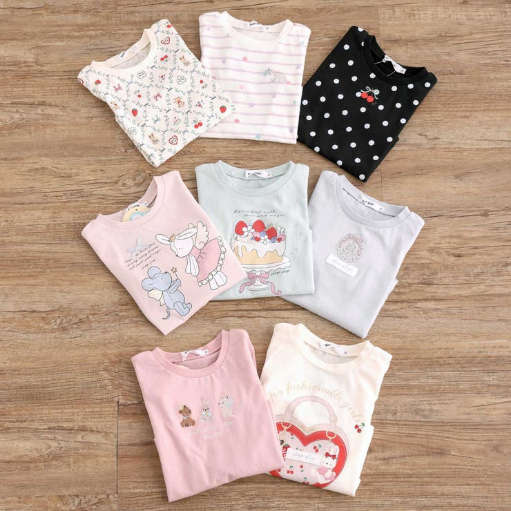 【スララク 防汚加工 オーガニックコットン】ときめきデザイン女の子長袖Tシャツ(… | SLAP SLIP | 詳細画像2 