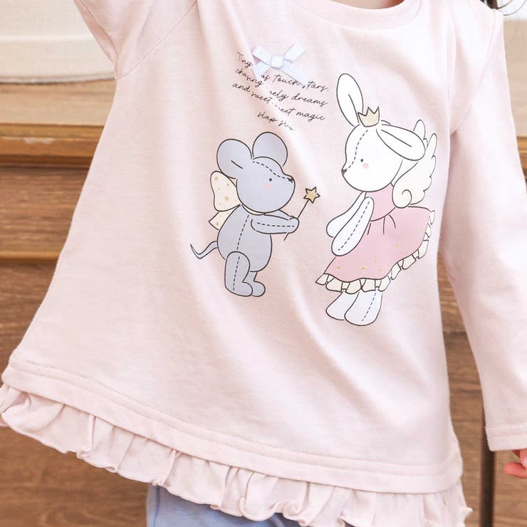 【スララク 防汚加工 オーガニックコットン】ときめきデザイン女の子長袖Tシャツ(… | SLAP SLIP | 詳細画像21 
