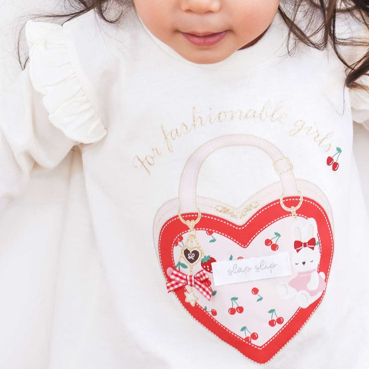 【スララク 防汚加工 オーガニックコットン】ときめきデザイン女の子長袖Tシャツ(… | SLAP SLIP | 詳細画像24 