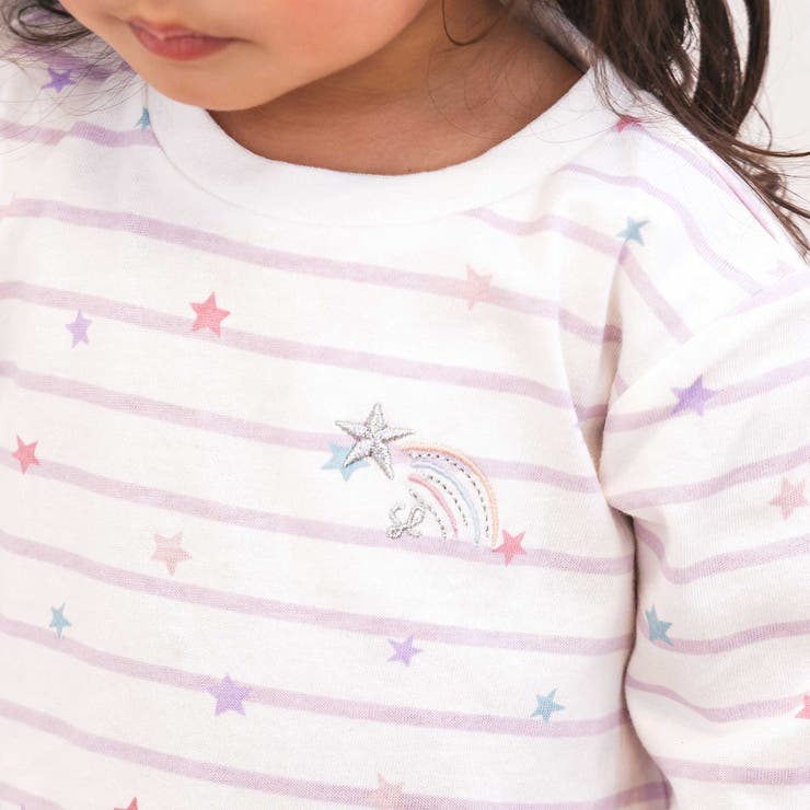 【スララク 防汚加工 オーガニックコットン】ときめきデザイン女の子長袖Tシャツ(… | SLAP SLIP | 詳細画像26 