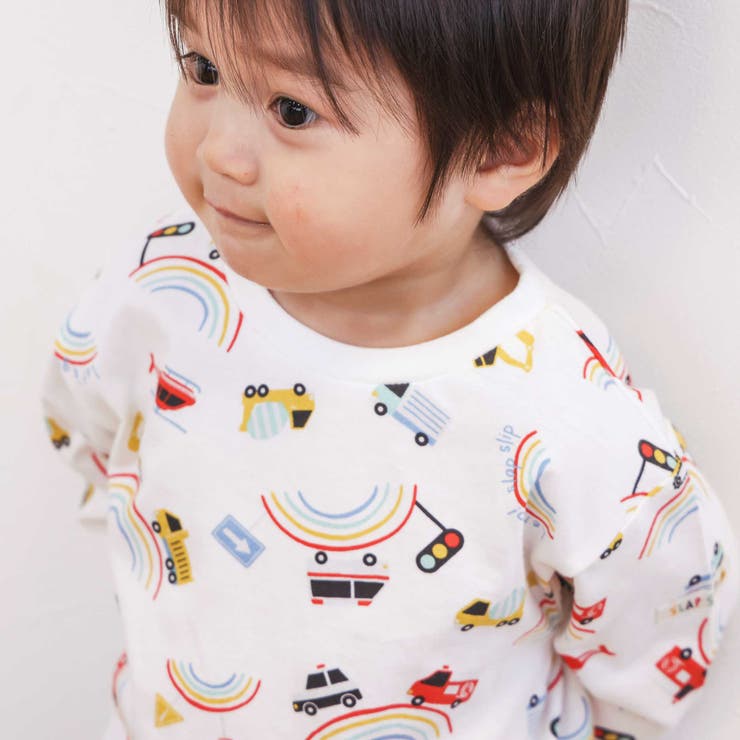 【スララク 防汚加工 オーガニックコットン】わくわくデザイン男の子長袖Tシャツ(… | SLAP SLIP | 詳細画像18 